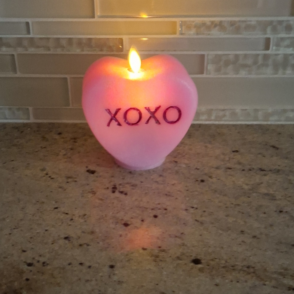 Luminara Heart Flameless Candle